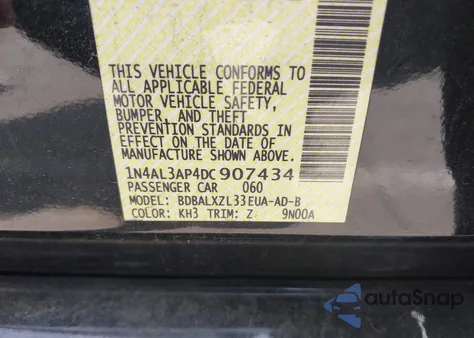 2013 Nissan Altima 2.5 Sl из США, поврежденный, VIN 1N4AL3AP4DC907434